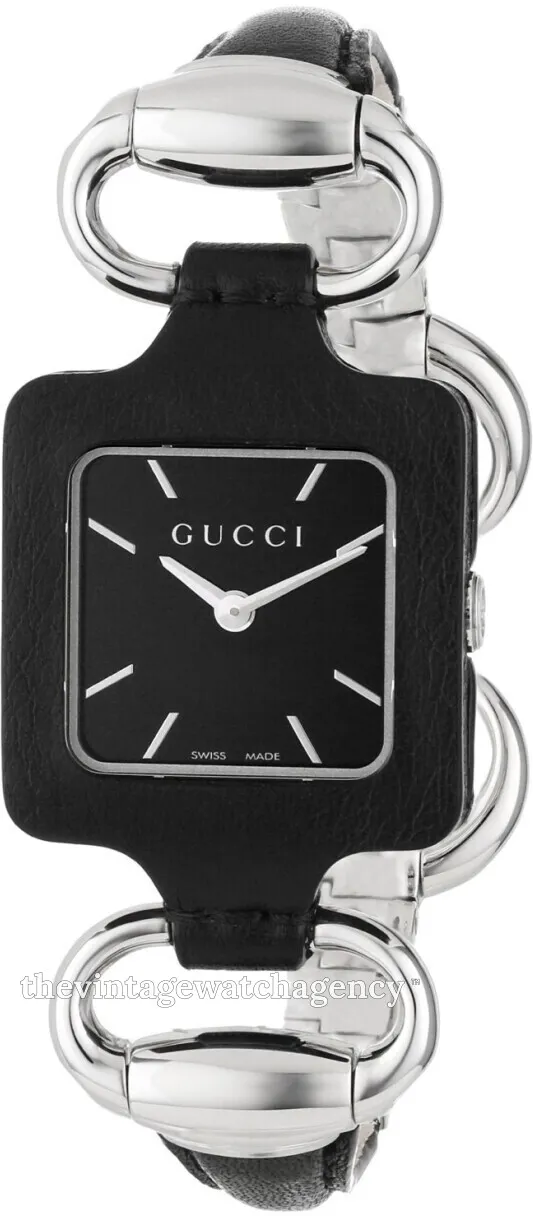 Gucci 130 MD YA130402 Stainless steel Black