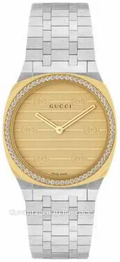 Gucci YA163505 30mm Stainless steel Yellow gold