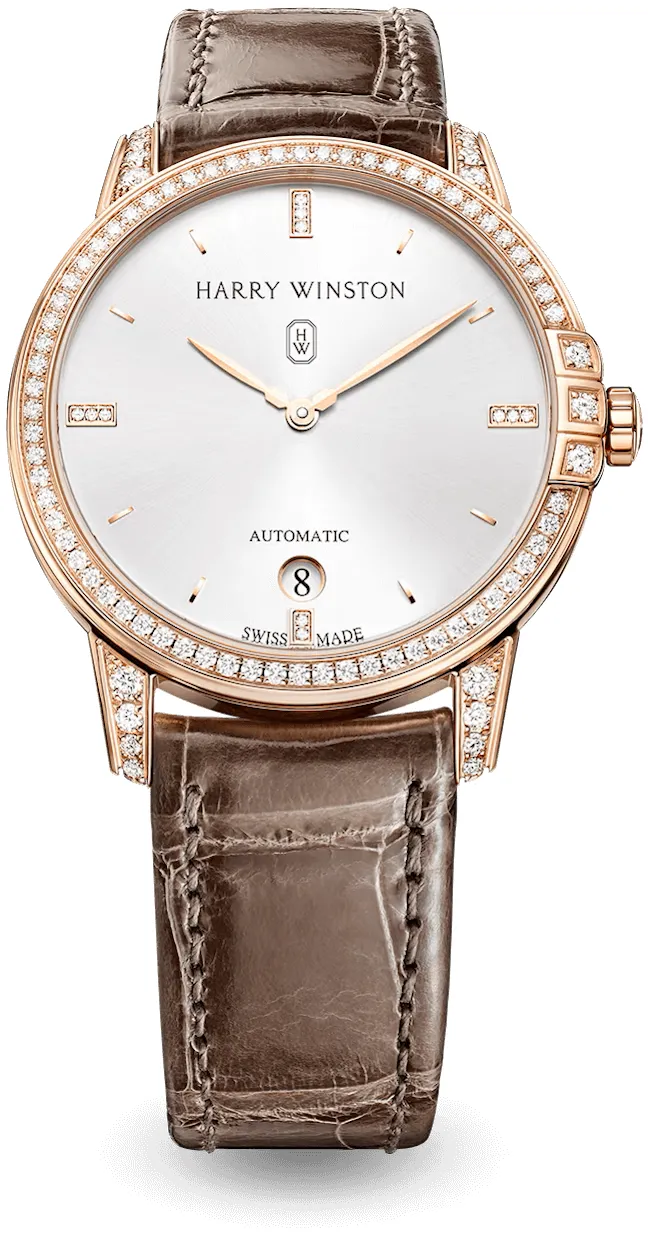 Harry Winston Midnight MIDAHD36RR001 36mm Rose gold and Diamond Silver