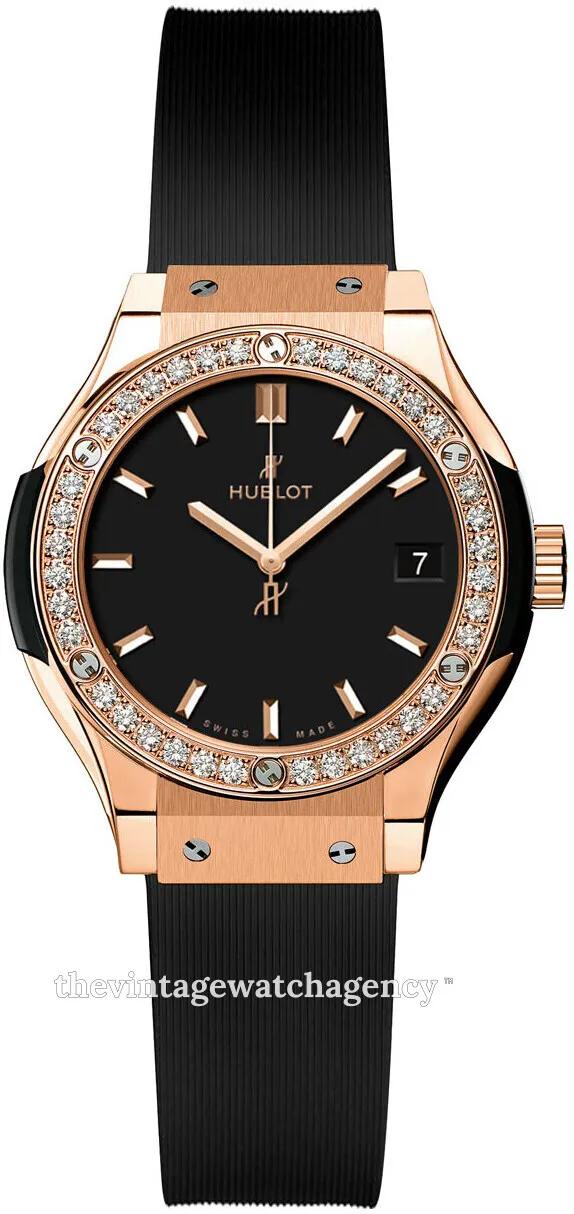 Hublot Classic Fusion Quartz 581.OX.1181.RX.1104 33mm Yellow gold Black