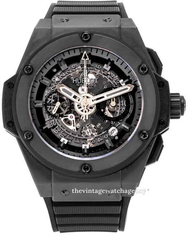 Hublot King Power 701.CI.0110.RX 48mm Ceramic Black skeleton dial