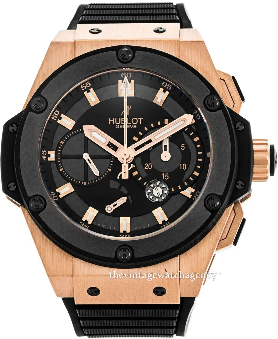 Hublot King Power 709.OM.1780.RX 48mm 18k rose gold Black