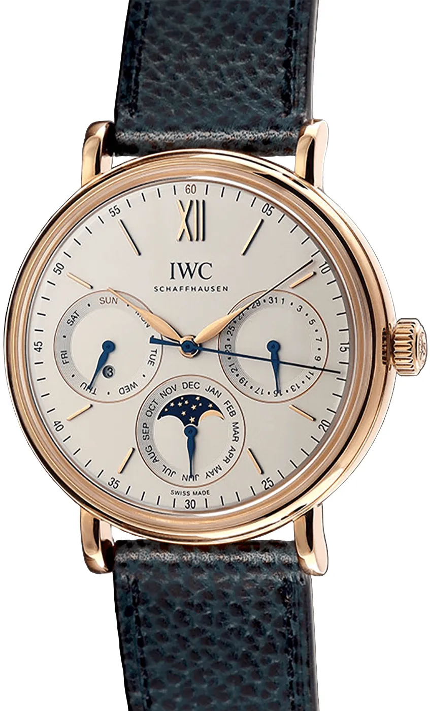 IWC Perpetual Calendar IW344602 40mm Yellow gold Silver