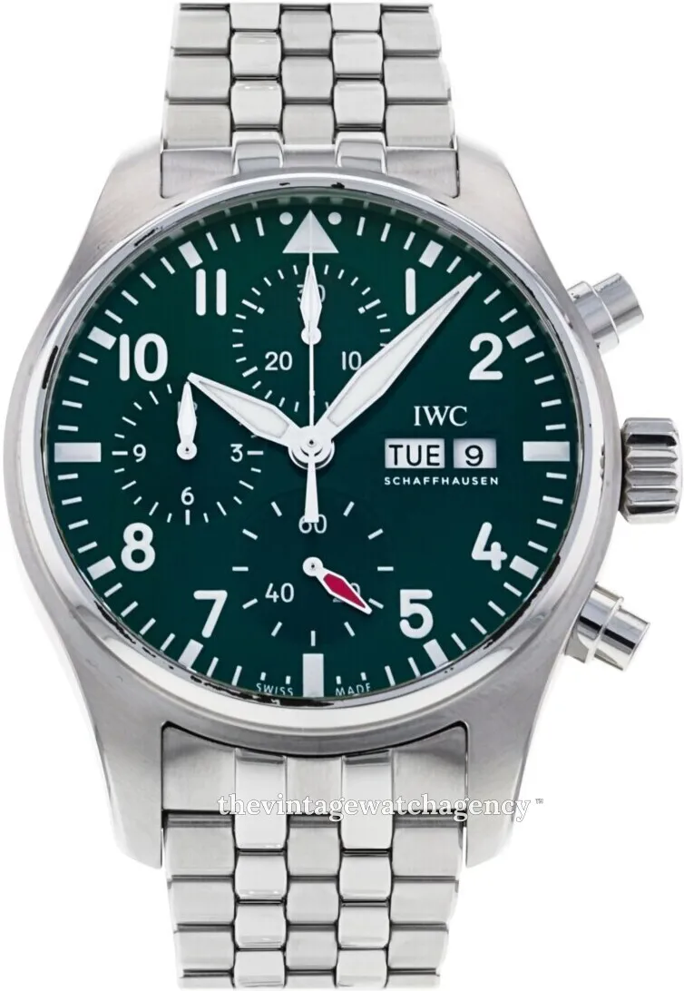 IWC Pilot IW388104 41mm Stainless steel Green