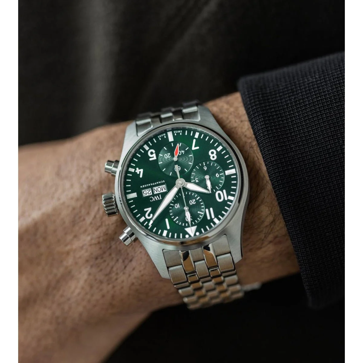 IWC Pilot IW388104 41mm Stainless steel Green