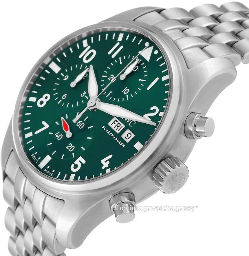 IWC Pilot IW388104 41mm Stainless steel Green 2