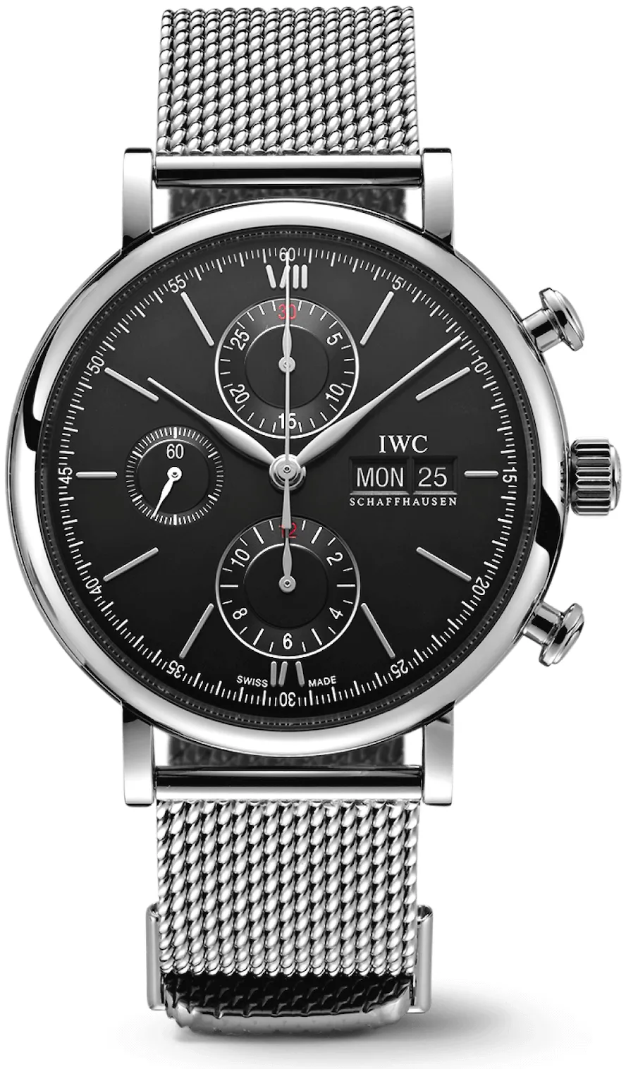 IWC Portofino Chronograph IW391030 42mm Stainless steel Black