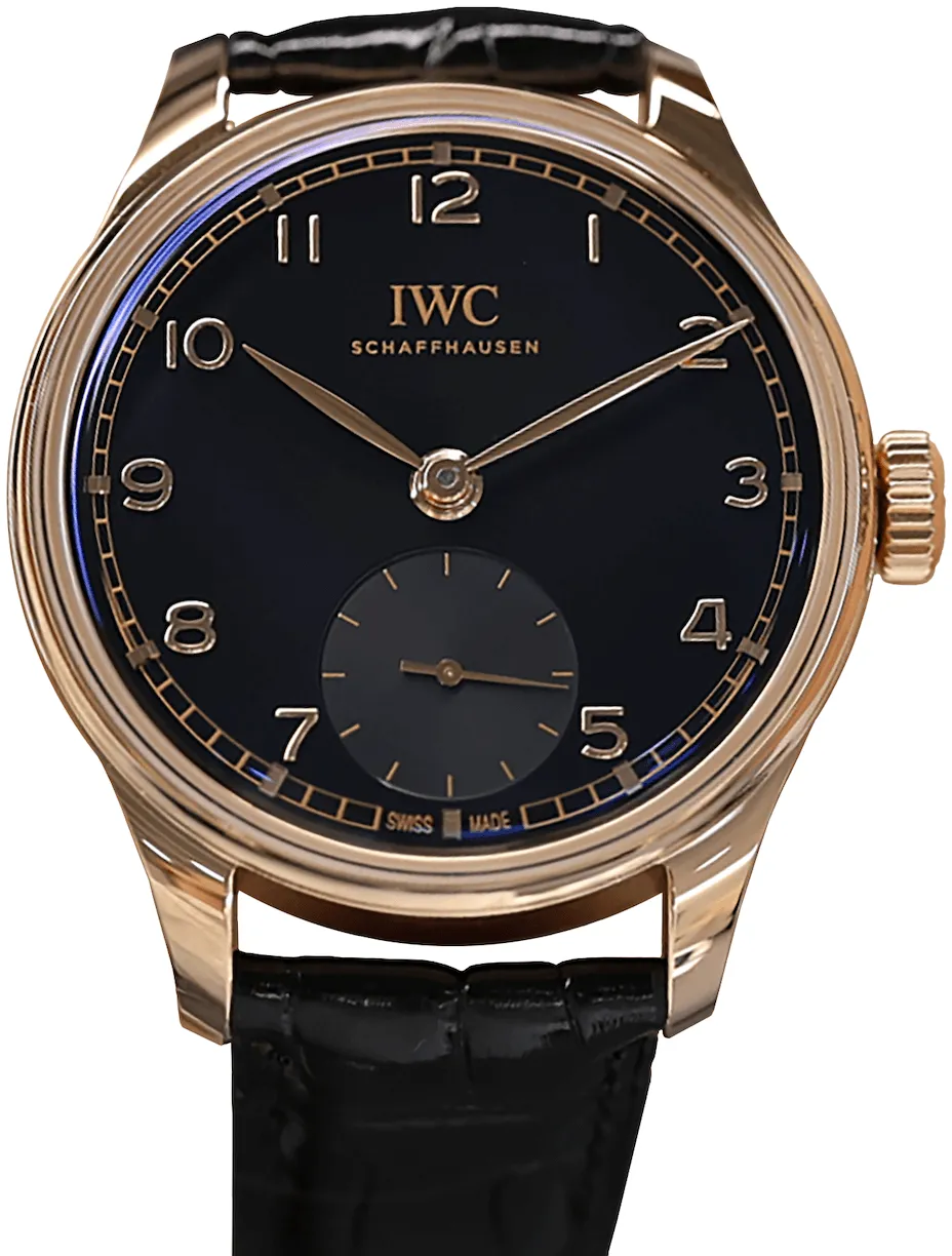 IWC Portugieser Automatic IW358401 40.5mm Rose gold and 18k rose gold Black