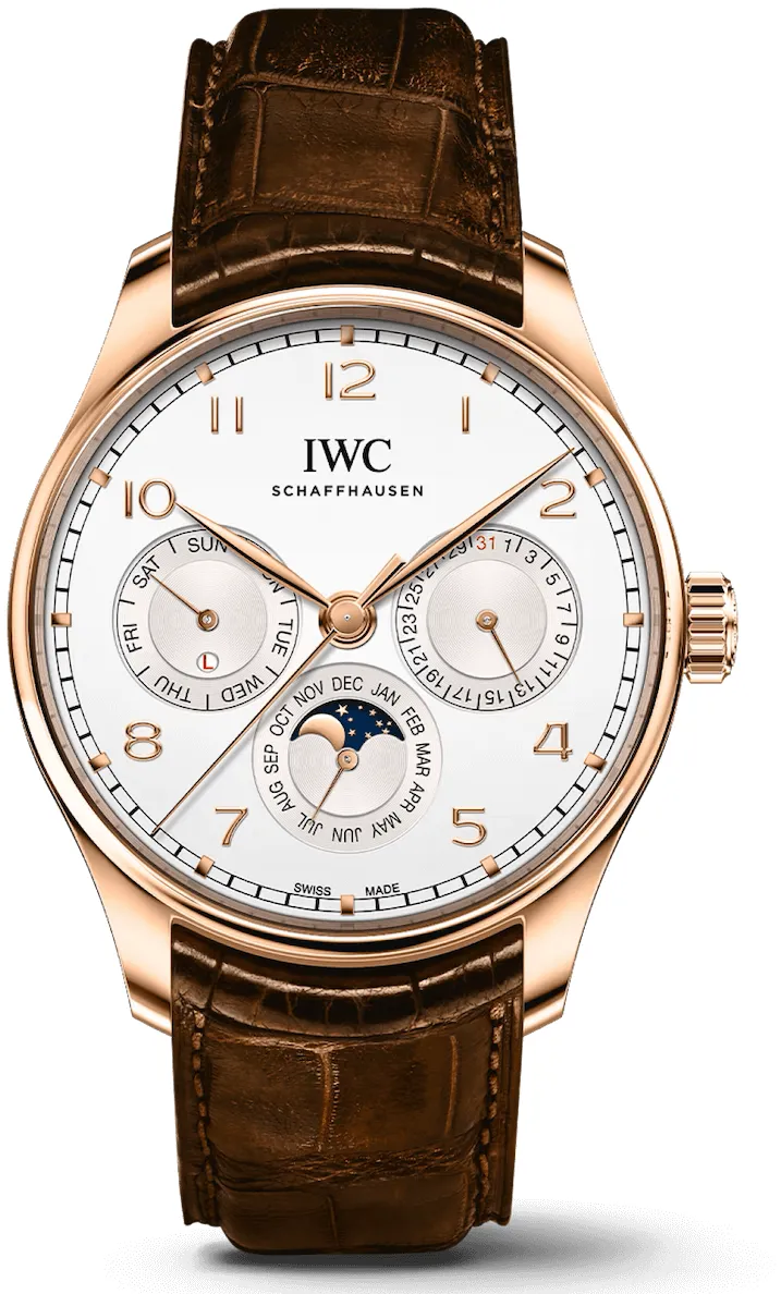 IWC Portugieser IW344202 42.5mm Yellow gold Silver