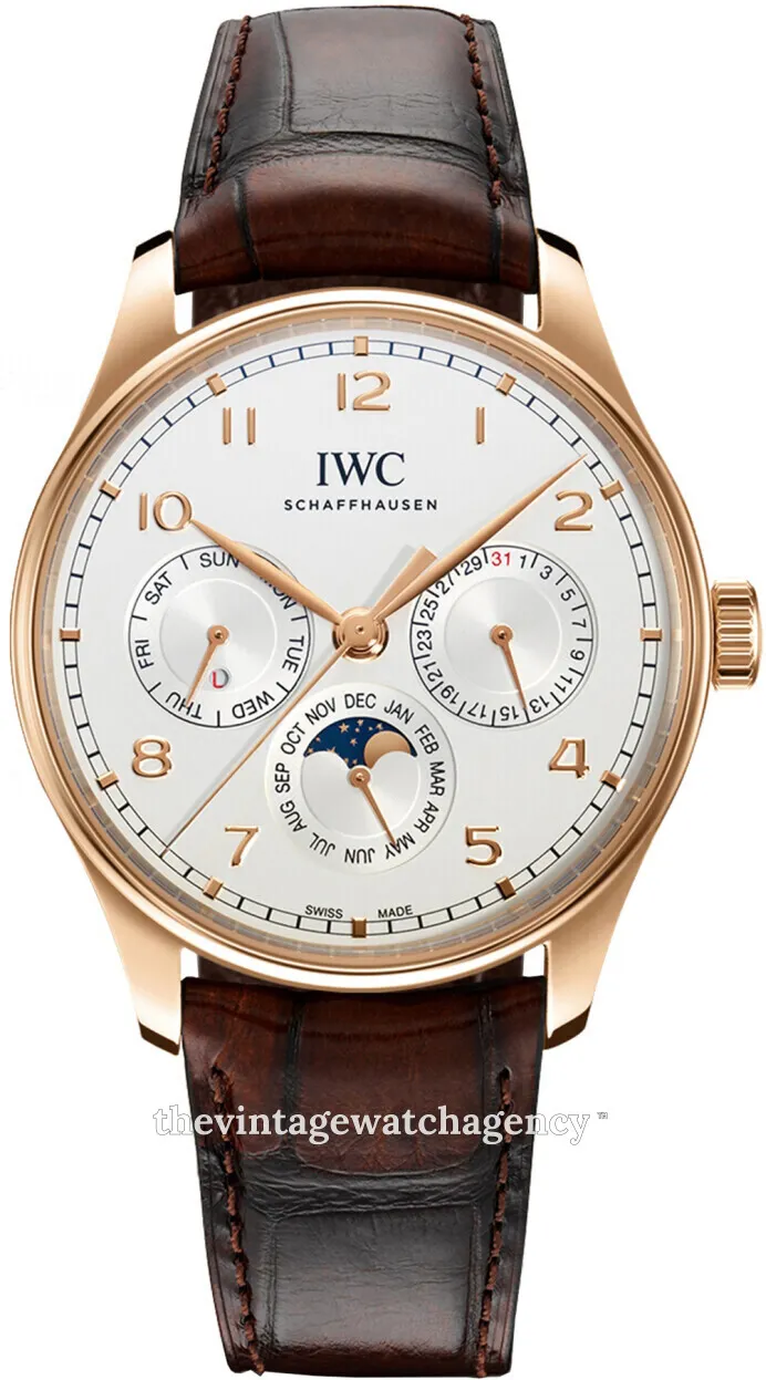 IWC Portugieser IW344202 42.5mm Yellow gold Silver