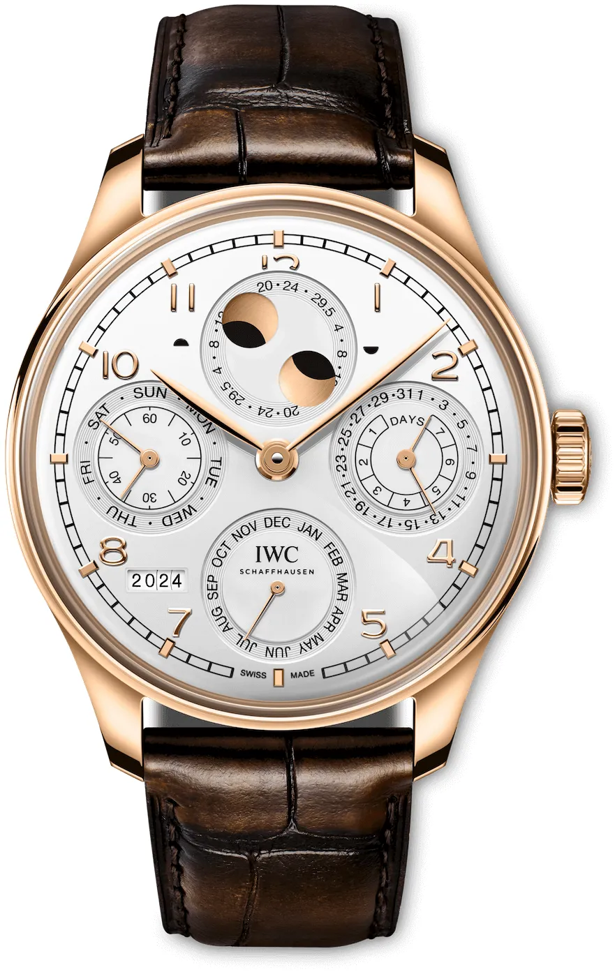 IWC Portugieser Perpetual Calendar IW503701 44.5mm Rose gold and 18k rose gold Silver