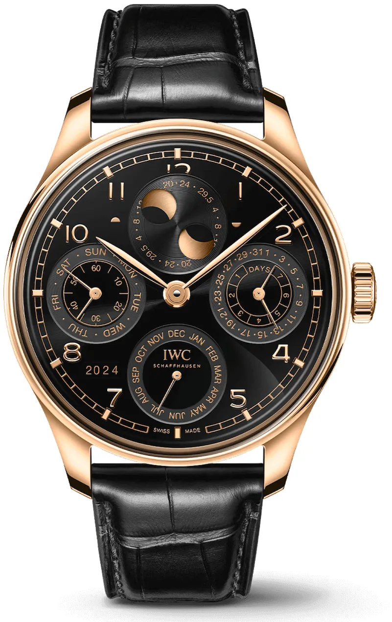 IWC Portugieser Perpetual Calendar IW503702 44.5mm Rose gold and 18k rose gold Black