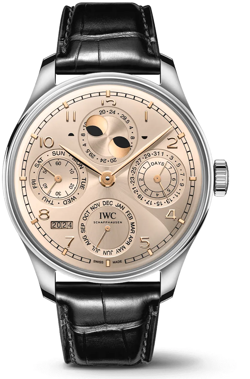 IWC Portugieser Perpetual Calendar IW503704 44.5mm White gold and 18k white gold Beige