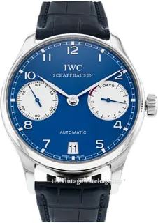 IWC Portuguese Automatic IW500112 Stainless steel Blue