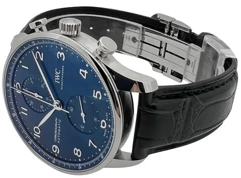 IWC Portuguese Chronograph IW371606 41mm Stainless steel Blue 9