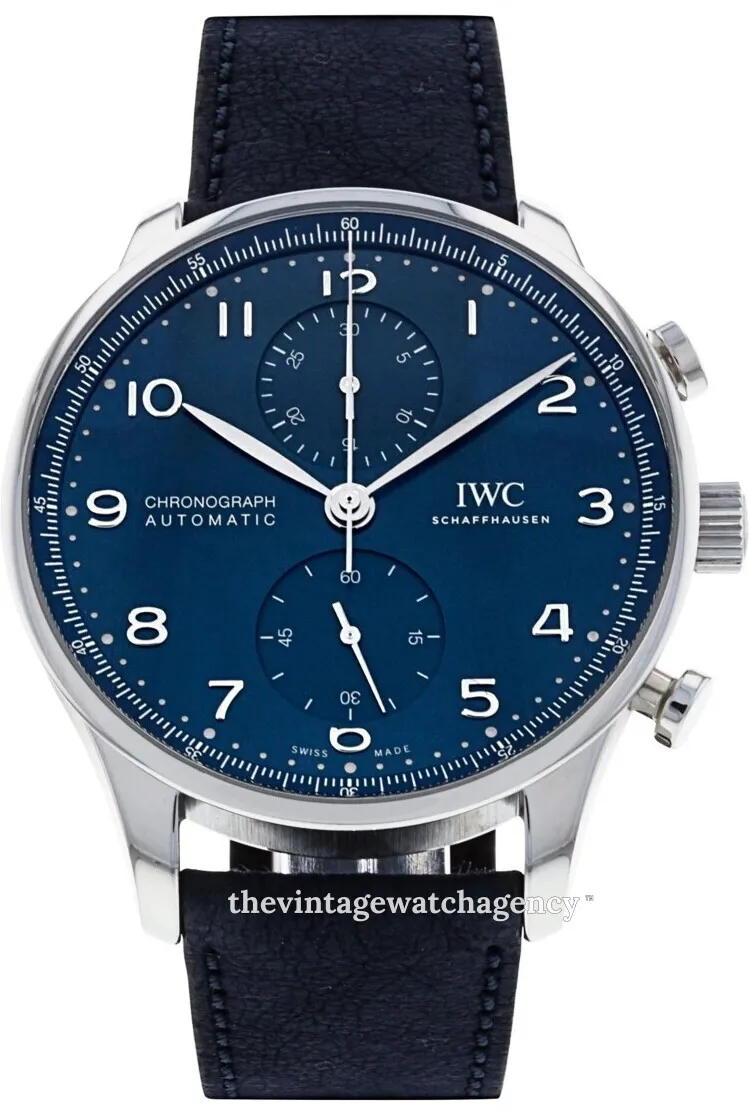 IWC Portuguese Chronograph IW371606 41mm Stainless steel Blue