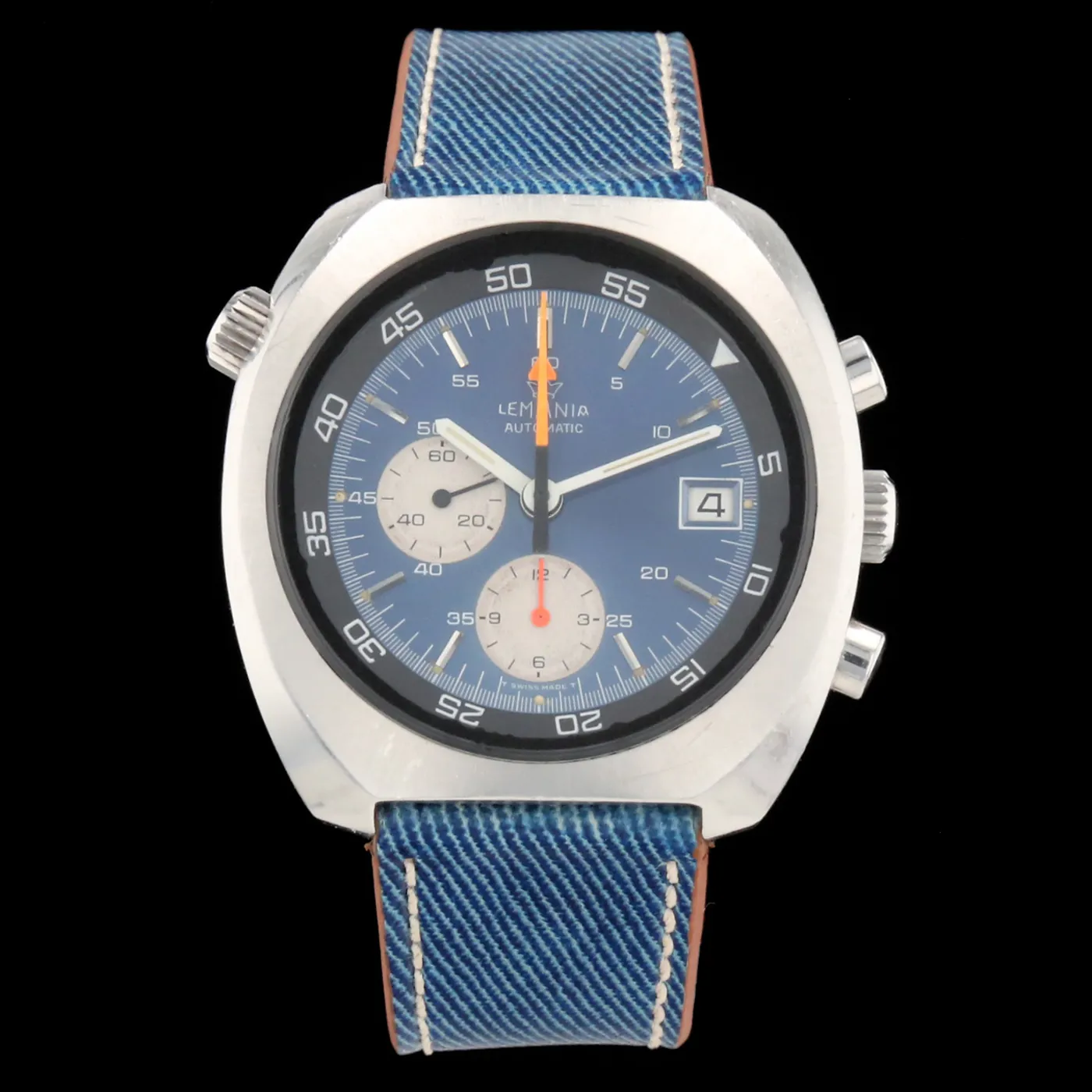 Lemania 12948 44mm Stainless steel Blue