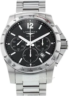 Longines Conquest L2.743.4.56.6 Stainless steel Black