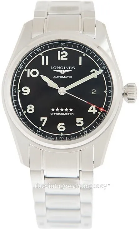 Longines Spirit L3.810.4.53.6 40mm Stainless steel Black