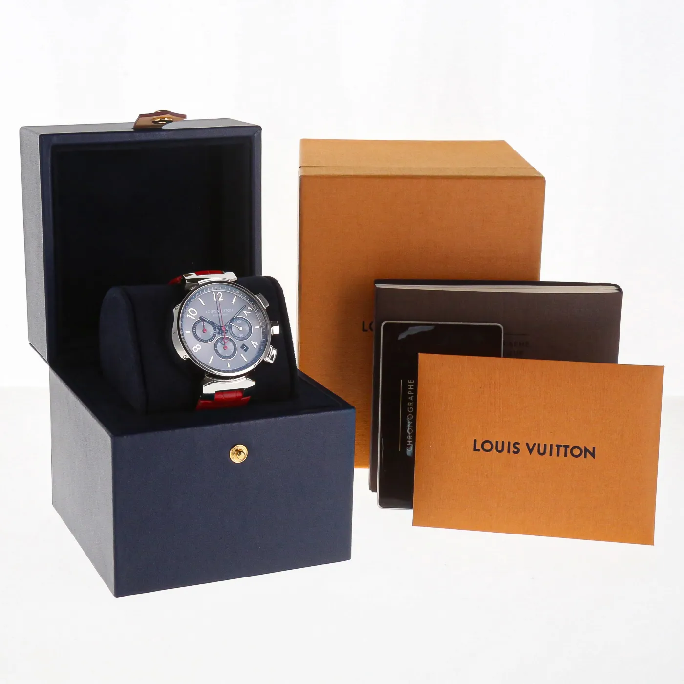 Louis Vuitton Tambour Q A025 44mm Stainless steel Gray 4