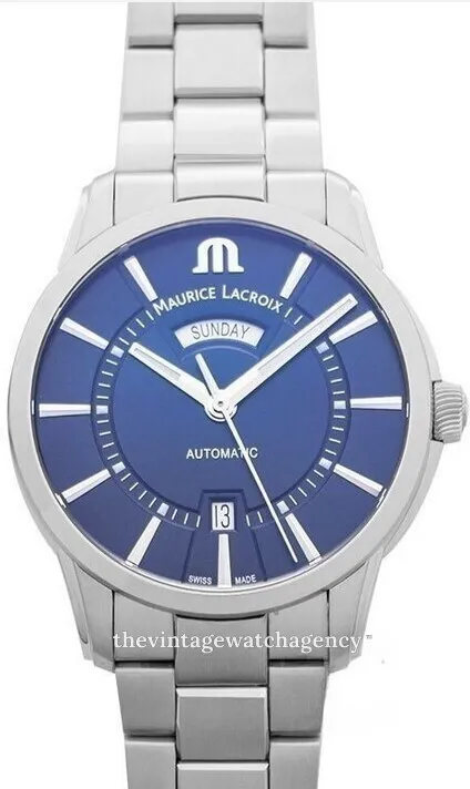 Maurice Lacroix Pontos PT6358-SS002-430-1 41mm Stainless steel Blue