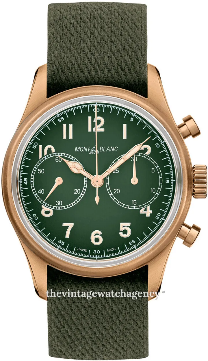 Montblanc 1858 119908 42mm Brushed/polished bronze Green