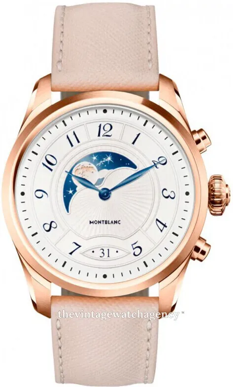 Montblanc Summit 125837 42mm Brushed/polished rose gold colored steel White