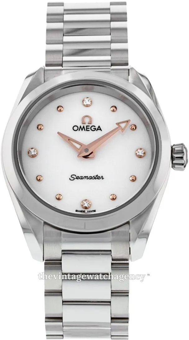 Omega Aqua Terra 220.10.28.60.54.001 28mm Stainless steel White