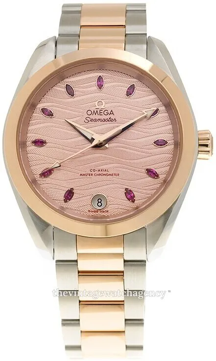 Omega Aqua Terra 220.20.34.20.60.001 34mm Stainless steel Pink