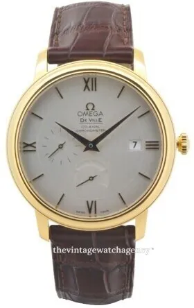 Omega De Ville 424.53.40.21.02.002 39.5mm 18k yellow gold Silver