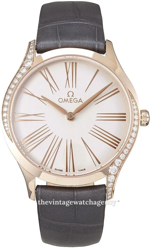 Omega De Ville 428.58.36.60.02.001 36mm Diamond set 18 carat rose gold Silver