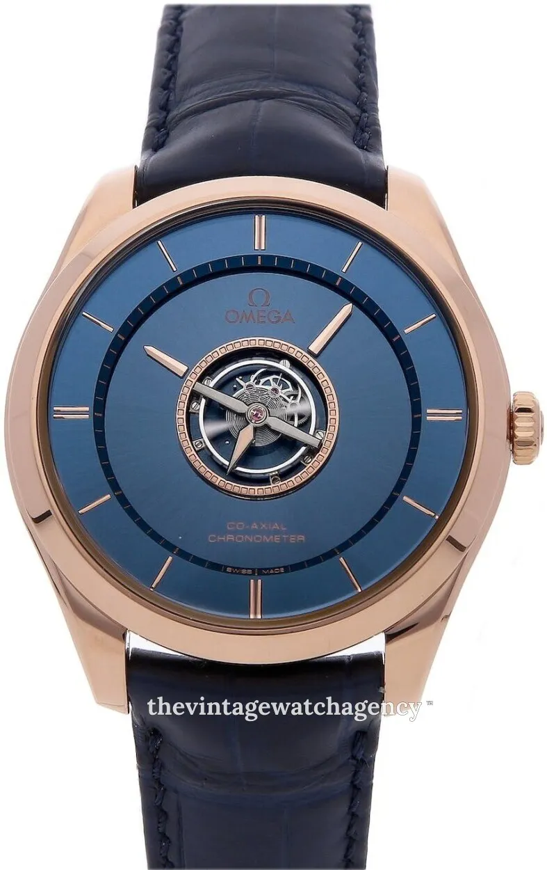 Omega De Ville 528.53.44.21.03.001 44mm Rose gold Blue