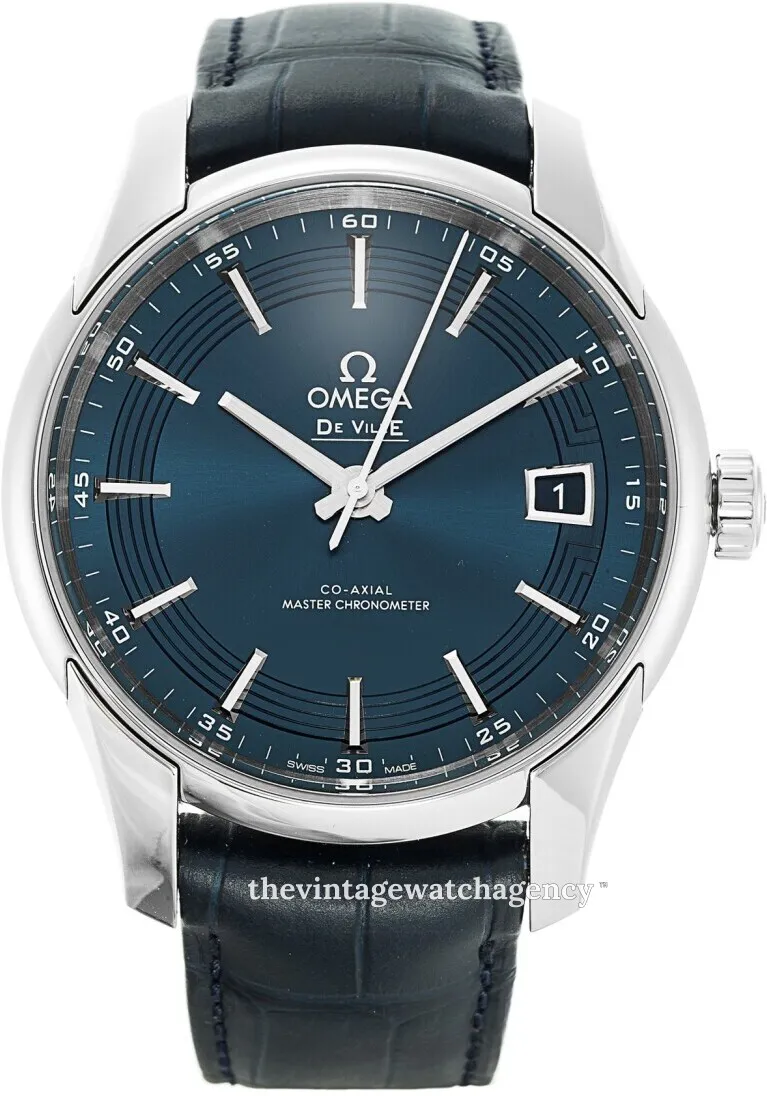 Omega De Ville Hour Vision 433.33.41.21.03.001 41mm Stainless steel Blue