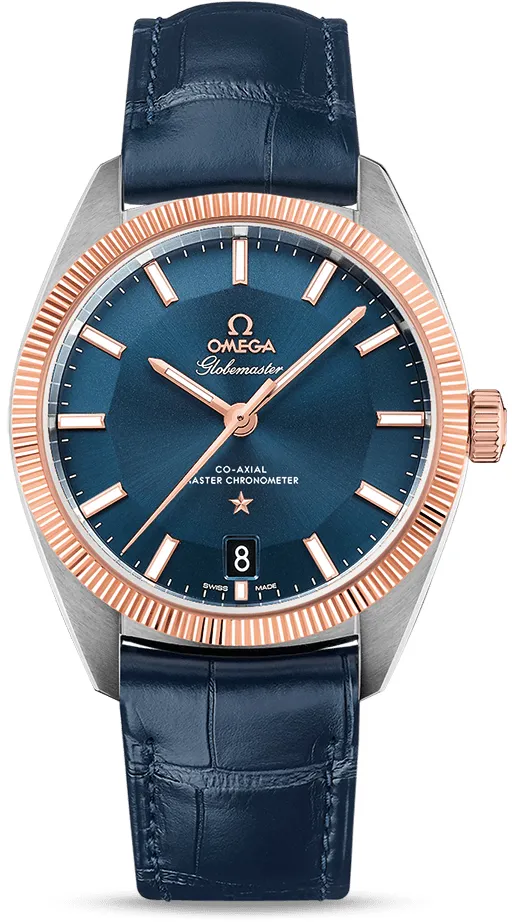 Omega Globemaster 130.23.39.21.03.001 39mm Rose gold and Stainless steel and 18k rose gold Blue