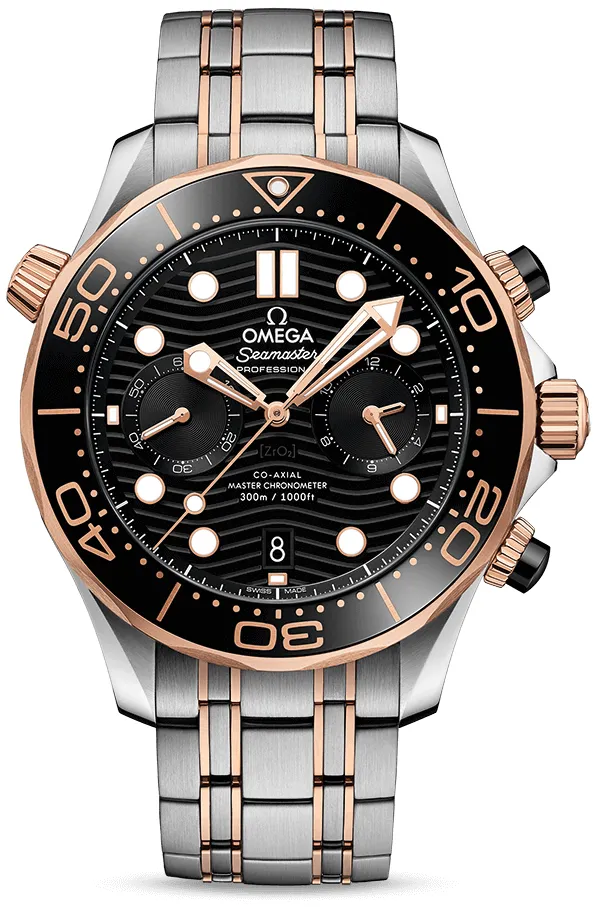 Omega Seamaster Diver 300M 210.20.44.51.01.001 44mm Rose gold and 18k rose gold Black