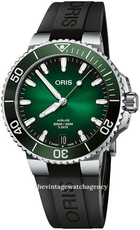 Oris Aquis 01 400 7769 4157-07 4 22 74FC 41.5mm Stainless steel Green