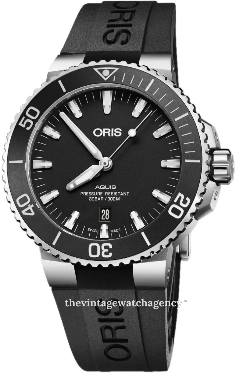 Oris Aquis 01 733 7730 4154-07 4 24 64EB 43.5mm Stainless steel Black