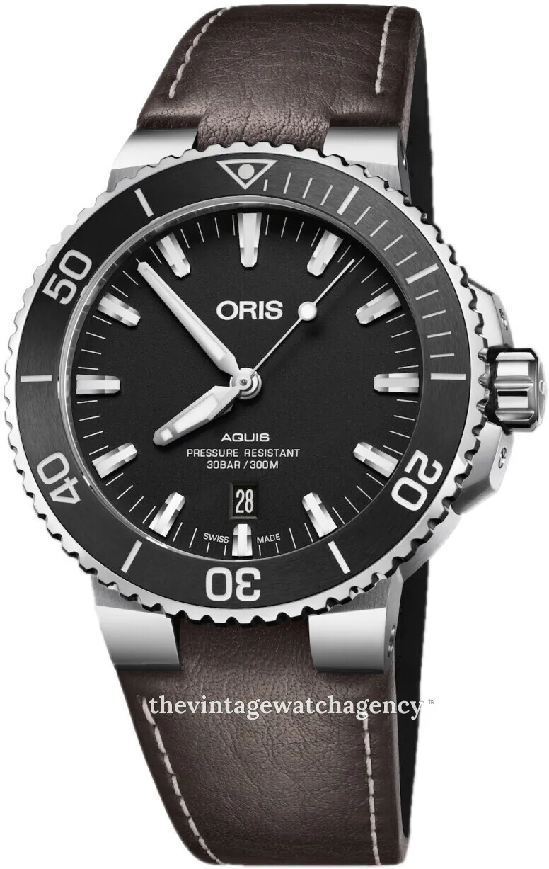 Oris Aquis 01 733 7730 4154-07 5 24 10EB 43.5mm Stainless steel Black