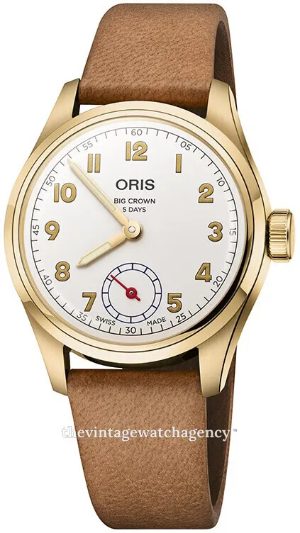 Oris Big Crown 01 401 7782 6081-Set 38mm Yellow gold Silver