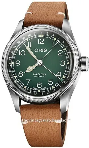 Oris Big Crown 01 754 7779 4067-Set 38mm Stainless steel Green