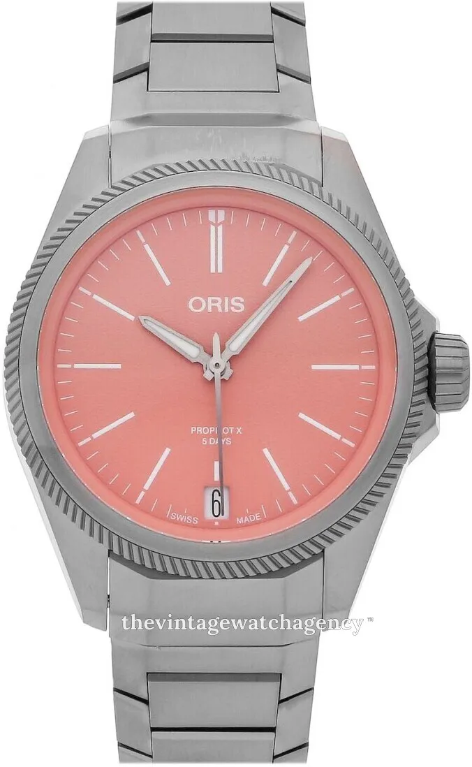 Oris Big Crown ProPilot 01 400 7778 7158-07 7 20 01TLC 39mm Brushed/polished titanium Red