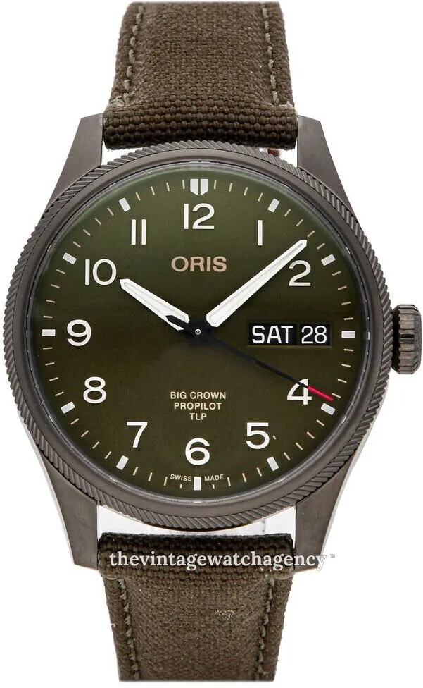 Oris Big Crown ProPilot 01 752 7760 4287-Set 44mm Stainless steel Green