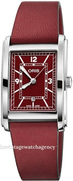 Oris Rectangular 01 561 7783 4068-07 5 19 18 Stainless steel Red