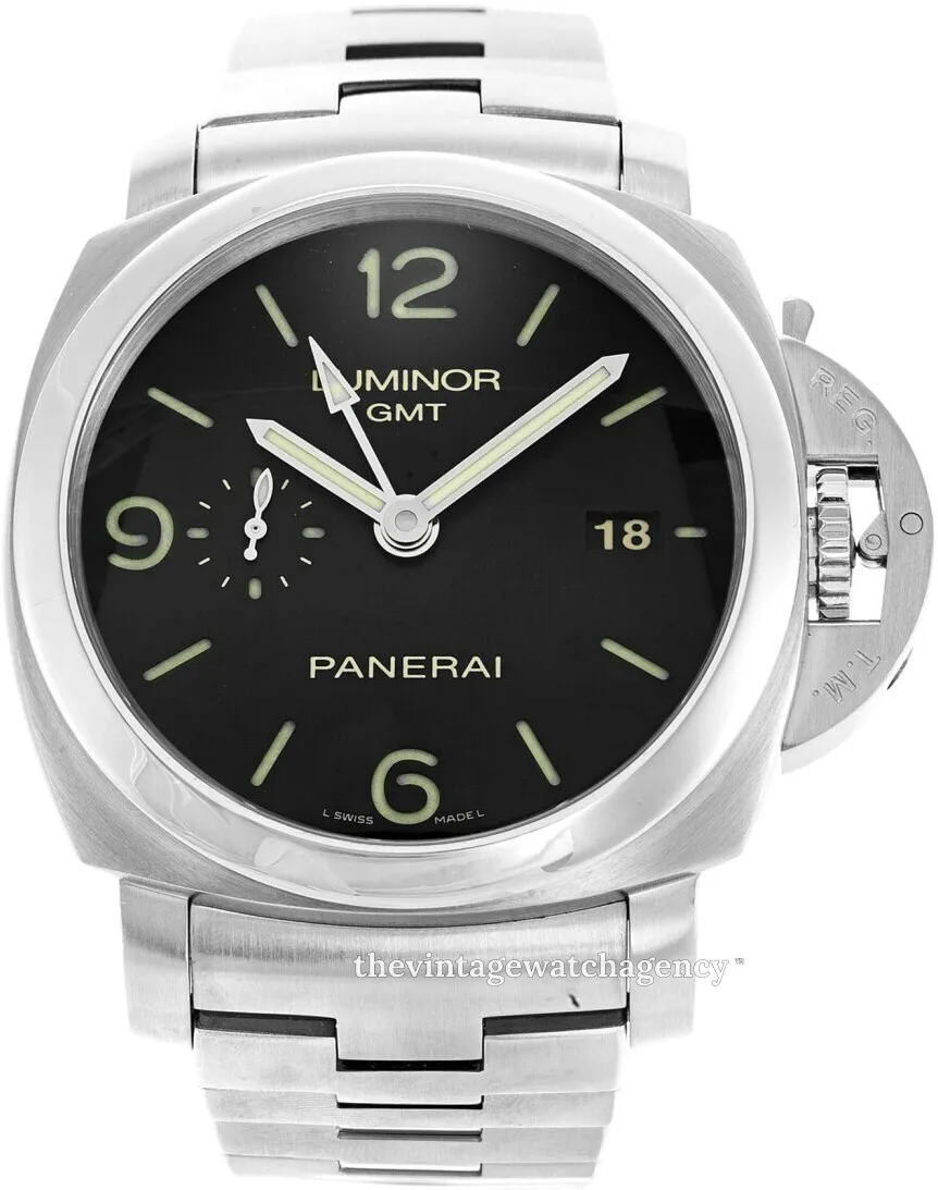 Panerai Luminor 1950 3 Days GMT Automa PAM 00329 44mm Stainless steel Black