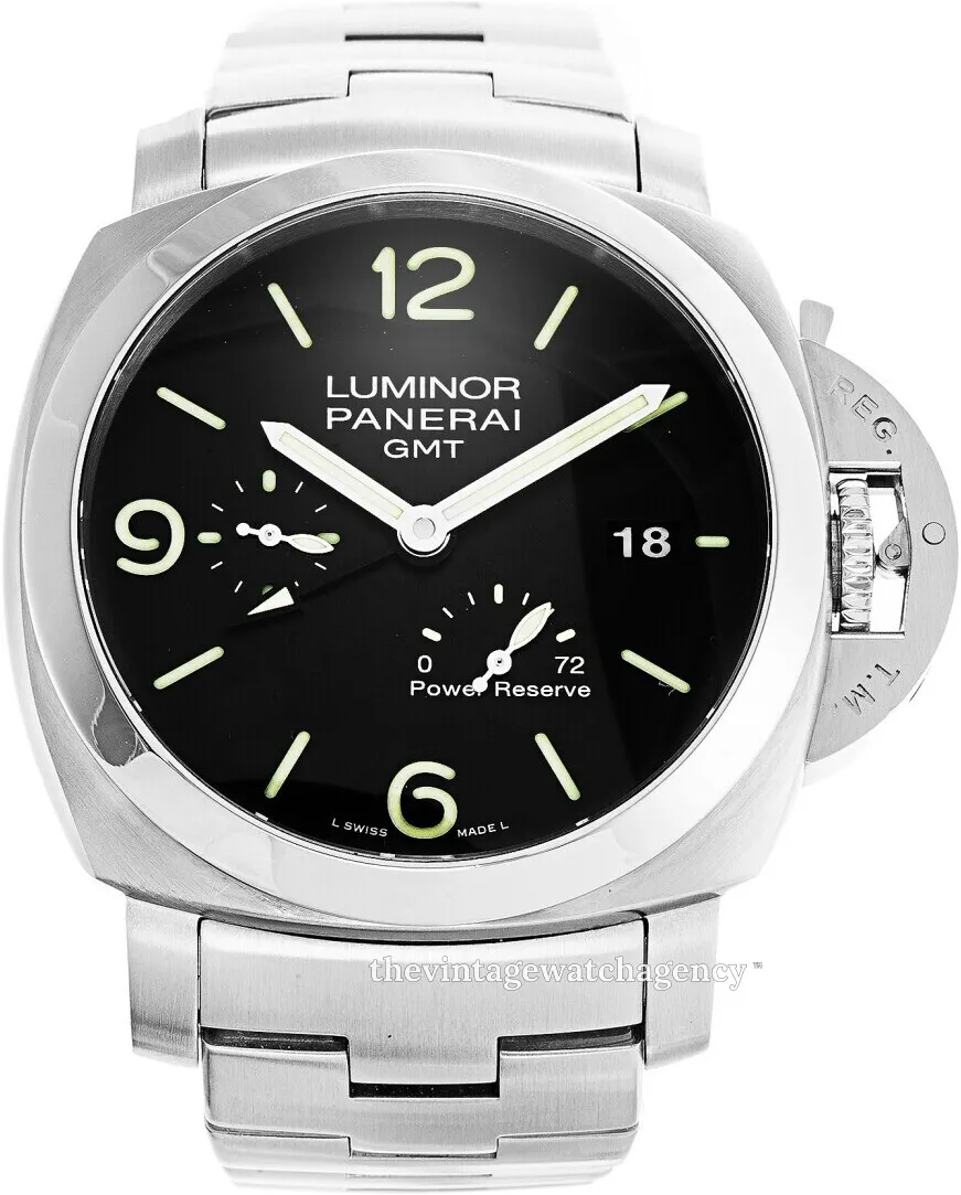 Panerai Luminor 1950 3 Days GMT Power  PAM 00347 44mm Stainless steel Black