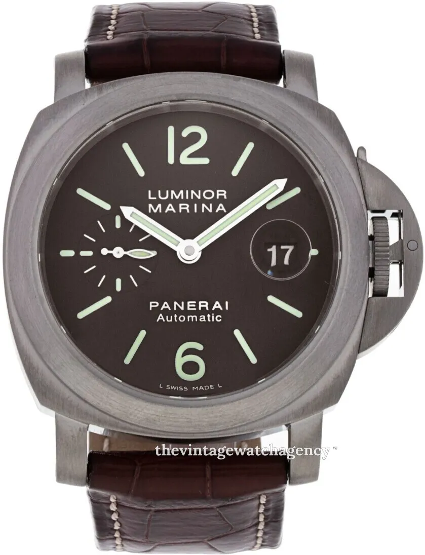 Panerai Luminor Marina Automatic PAM 00240 44mm Brushed titanium Brown