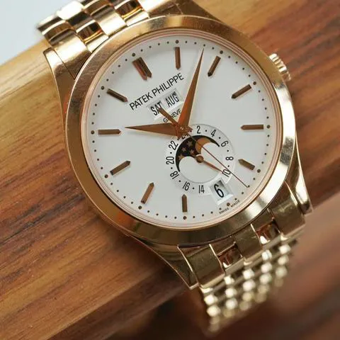 Patek Philippe Annual Calendar 5396/1R-010 38.5mm Rose gold Silver 5