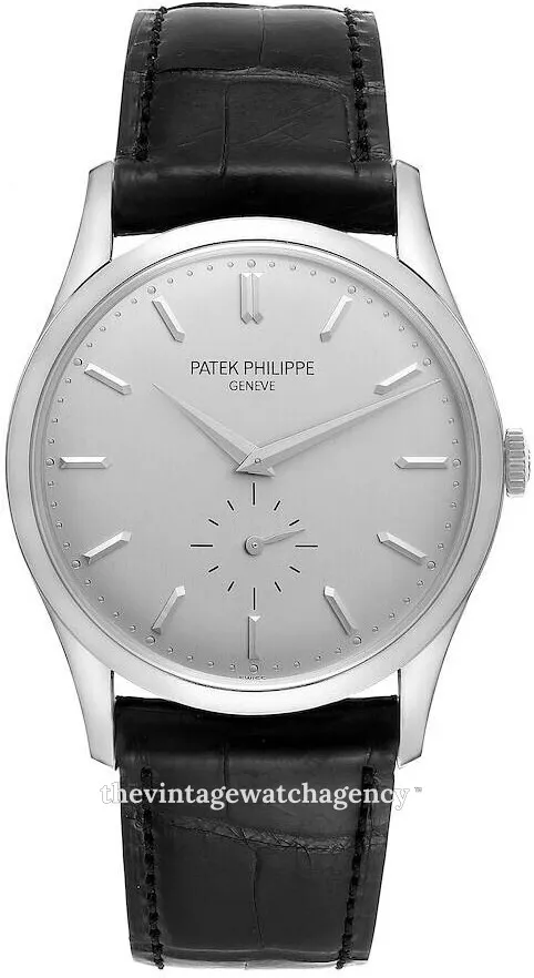 Patek Philippe Calatrava 5196G-001 37mm 18k white gold Silver