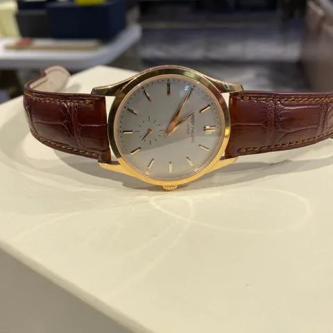 Patek Philippe Calatrava 5196R-001 37mm Rose gold Silver 2