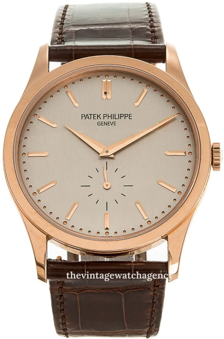 Patek Philippe Calatrava 5196R-001 37mm 18k rose gold Silver